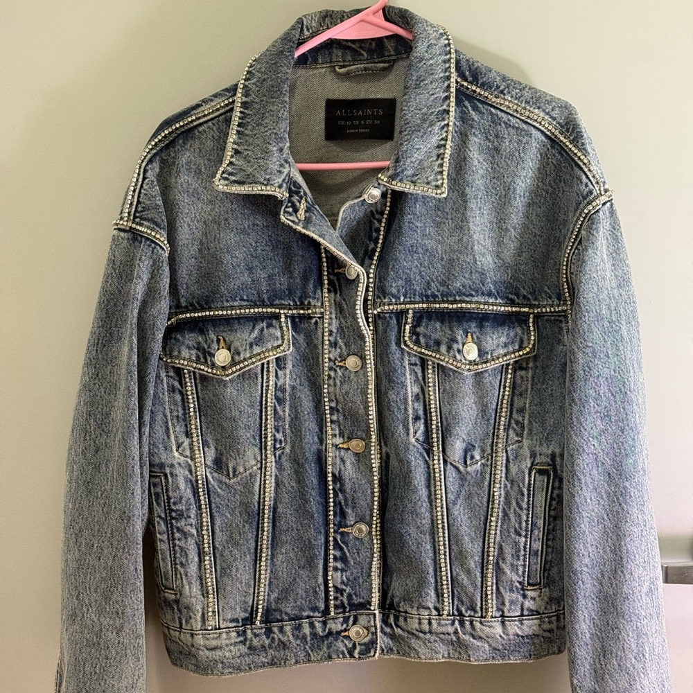 All Saints Blue Jean Jacket